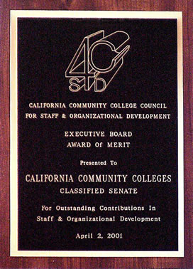 Executive Board Award of Merit 2001