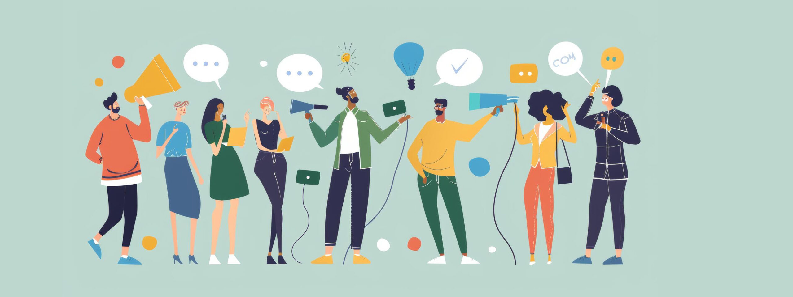 group of people talking